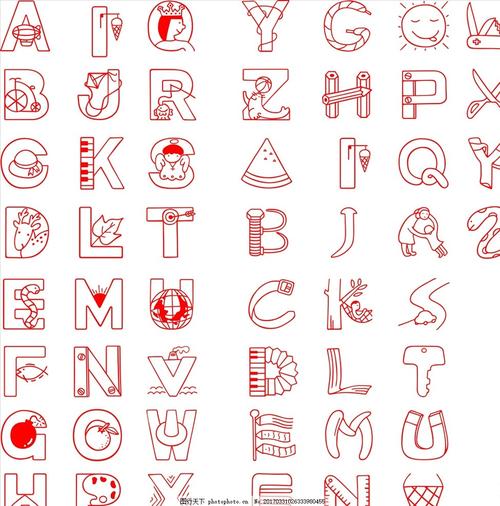 英文字母簡筆畫 - 簡單簡筆畫