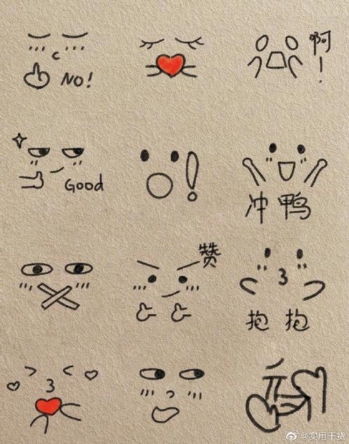 適合畫在筆記上的簡(jiǎn)筆畫小表情