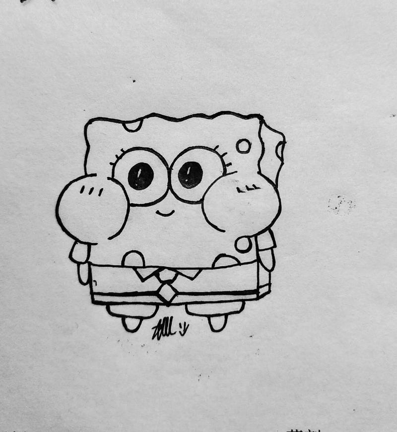 海綿寶寶簡筆畫大全可愛簡單漂亮 海綿寶寶簡筆畫大全可愛簡單漂亮圖片