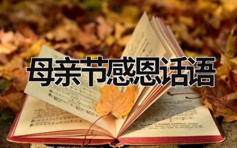 母親節(jié)感恩話(huà)語(yǔ)  (17篇）