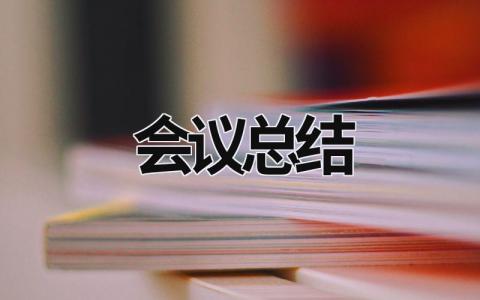 會議總結 會議總結詞 (16篇）