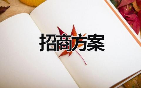 招商方案 招商方案策劃文案范文 (15篇）