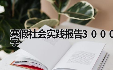 寒假社會實踐報告3000字 寒假社會實踐報告3000字 大學(xué)生免費 (18篇）