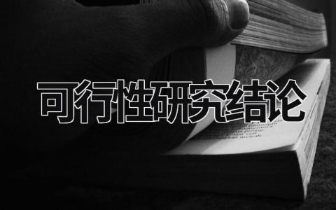 可行性研究結(jié)論 可行性研究結(jié)論和建議 (16篇）