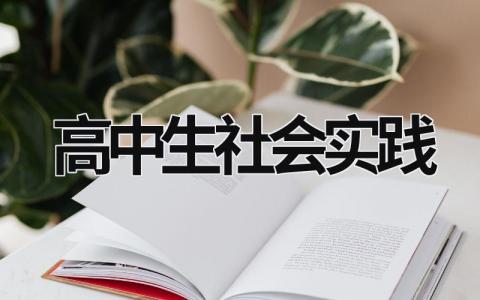 高中生社會實踐 高中生社會實踐心得體會 (20篇）