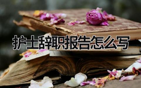 護士辭職報告怎么寫 護士辭職報告書面申請書 (17篇）
