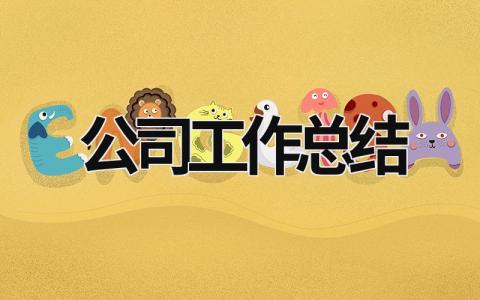 公司工作總結 公司工作總結報告 (18篇）