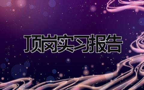 頂崗實習報告 頂崗實習周記20篇 (17篇）