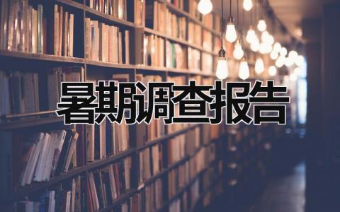 暑期調查報告 暑期調查報告 (19篇）