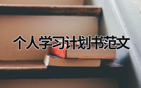 個人學習計劃書范文 個人學計劃書范文100字 (19篇）