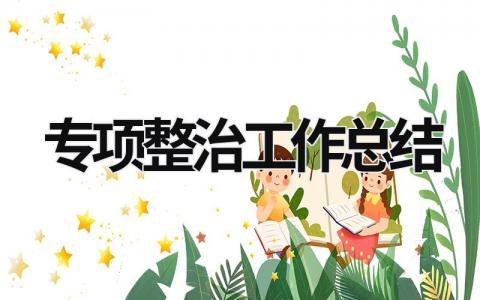 專項整治工作總結  (21篇）