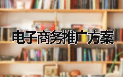 電子商務推廣方案 電子商務推廣方案怎么寫 (11篇）