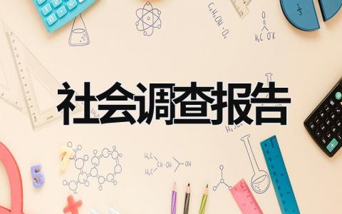 社會調查報告 社會調查報告格式模板 (18篇）