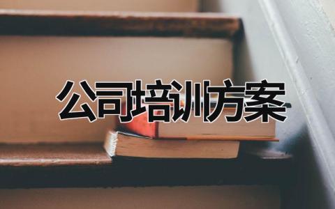 公司培訓方案 公司培訓方案模板 (15篇）