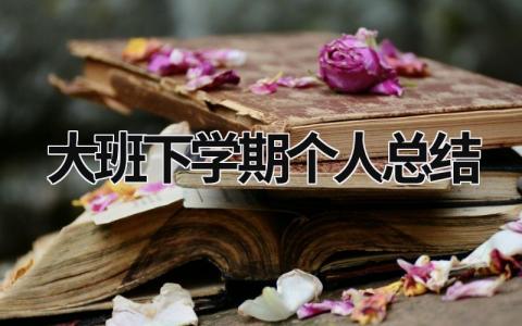 大班下學期個人總結 大班下學期個人總結計劃 (11篇）