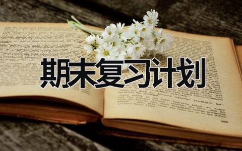 期末復(fù)習(xí)計(jì)劃 期末復(fù)習(xí)計(jì)劃 (20篇）