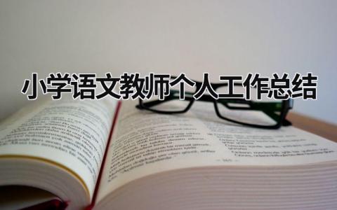 小學語文教師個人工作總結 (17篇)