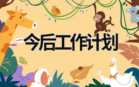 今后工作計(jì)劃 今后工作計(jì)劃怎么寫(xiě) (18篇）