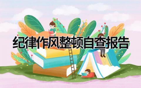 紀律作風整頓自查報告范文模板大全精選(13篇)