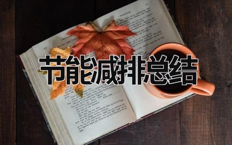 節(jié)能減排總結(jié) 節(jié)能減排總結(jié) (17篇）