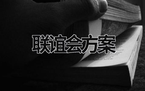聯誼會方案 聯誼會方案怎么寫 (17篇）