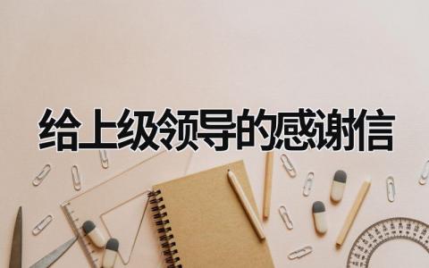 給上級領導的感謝信 寫給上級領導的感謝短信 (19篇）