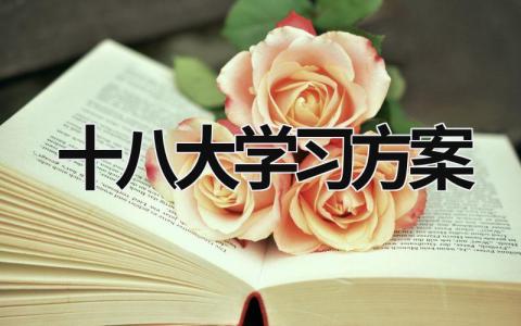 十八大學習方案 十八大學習方案 (8篇）