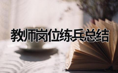 教師崗位練兵總結 教師崗位練兵總結發(fā)言 (20篇）
