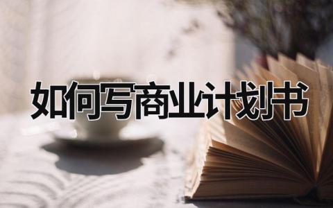 如何寫商業計劃書 如何寫商業計劃書融資占比 (5篇）