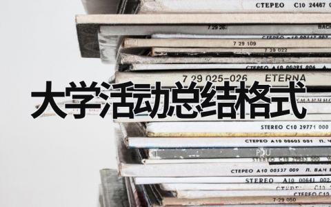 大學活動總結格式 大學活動總結格式范文 (15篇）