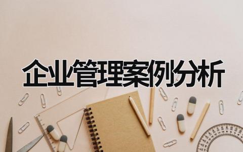 企業(yè)管理案例分析 恒大企業(yè)管理案例分析 (16篇）