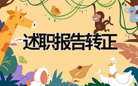 述職報(bào)告轉(zhuǎn)正 述職報(bào)告轉(zhuǎn)正申請(qǐng)ppt (21篇）