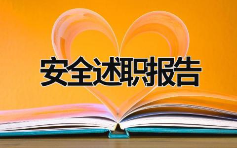 安全述職報告 安全述職報告怎么寫個人 (18篇）