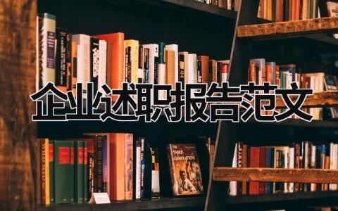 企業述職報告范文 怎么樣寫企業述職書 (21篇）