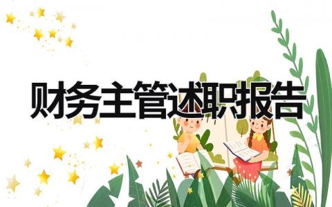 財務主管述職報告 財務主管述職報告ppt (16篇）