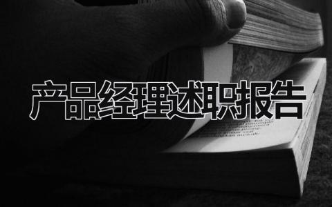 產品經理述職報告 產品經理述職報告ppt課件 (11篇）