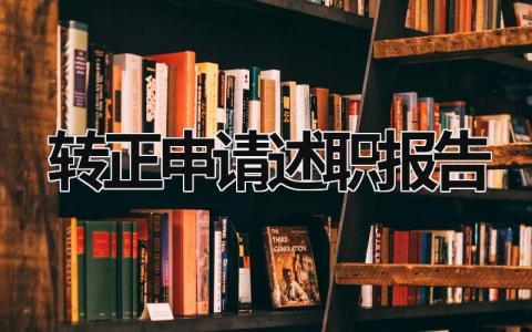 轉正申請述職報告  (19篇）