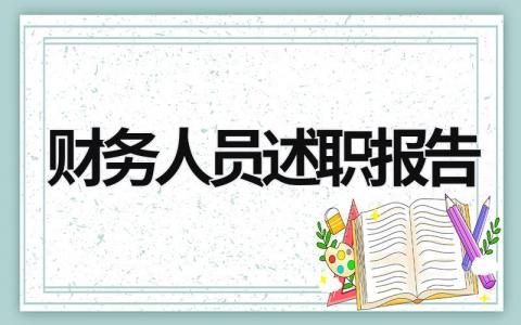 財務人員述職報告 財務人員述職報告范文 (17篇）