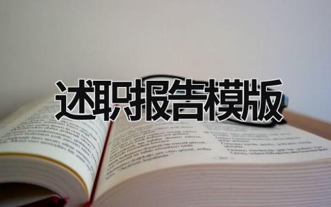 述職報告模版 個人述職報告模板 (16篇）