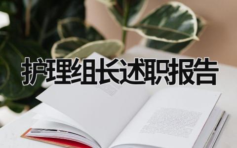 護理組長述職報告 護理組長述職報告范文 (18篇）