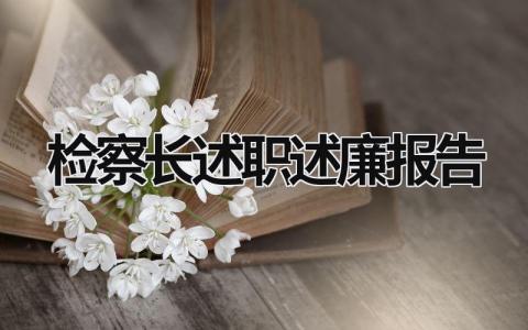 檢察長(zhǎng)述職述廉報(bào)告 檢察長(zhǎng)述職述廉報(bào)告2023 (17篇）