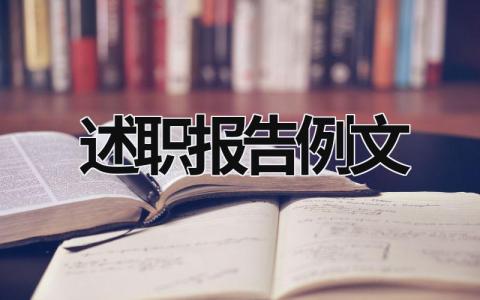 述職報告例文 述職報告書范文 (15篇）