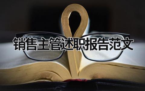 銷售主管述職報告范文 銷售主管述職報告范文大全 (17篇）