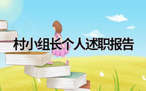 村小組長個人述職報告 村小組長個人述職報告簡短 (19篇）