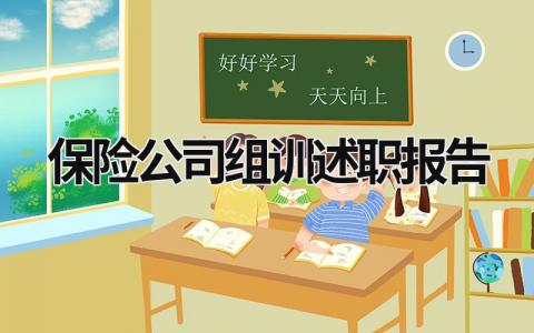 保險公司組訓(xùn)述職報告 保險公司組訓(xùn)年終總結(jié)個人 (15篇）