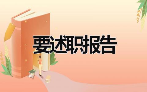要述職報告  (21篇）