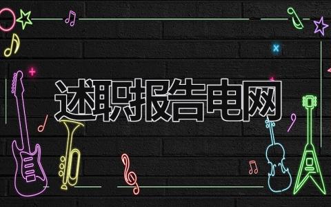 述職報告電網 述職報告 電網 (17篇）