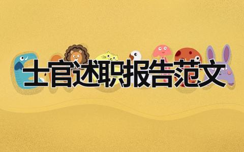 士官述職報告范文2023 2023士官述職 (13篇）