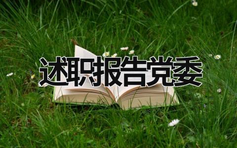 述職報告黨委 黨委述職制度 (21篇）