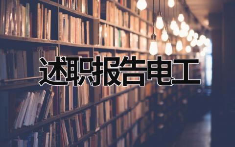 述職報告電工 電工述職報告書 (16篇）